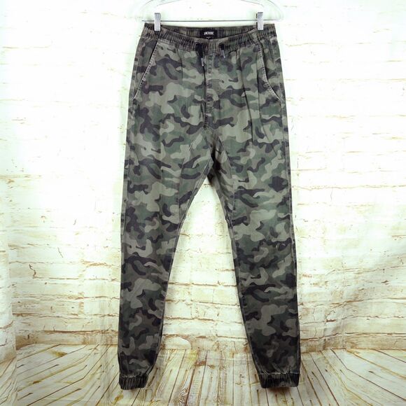 Zanerobe Pants Mens 30 Camo Sureshot Jogger Drawstring 27x30 Skate Grunge FLAW - Picture 1 of 11